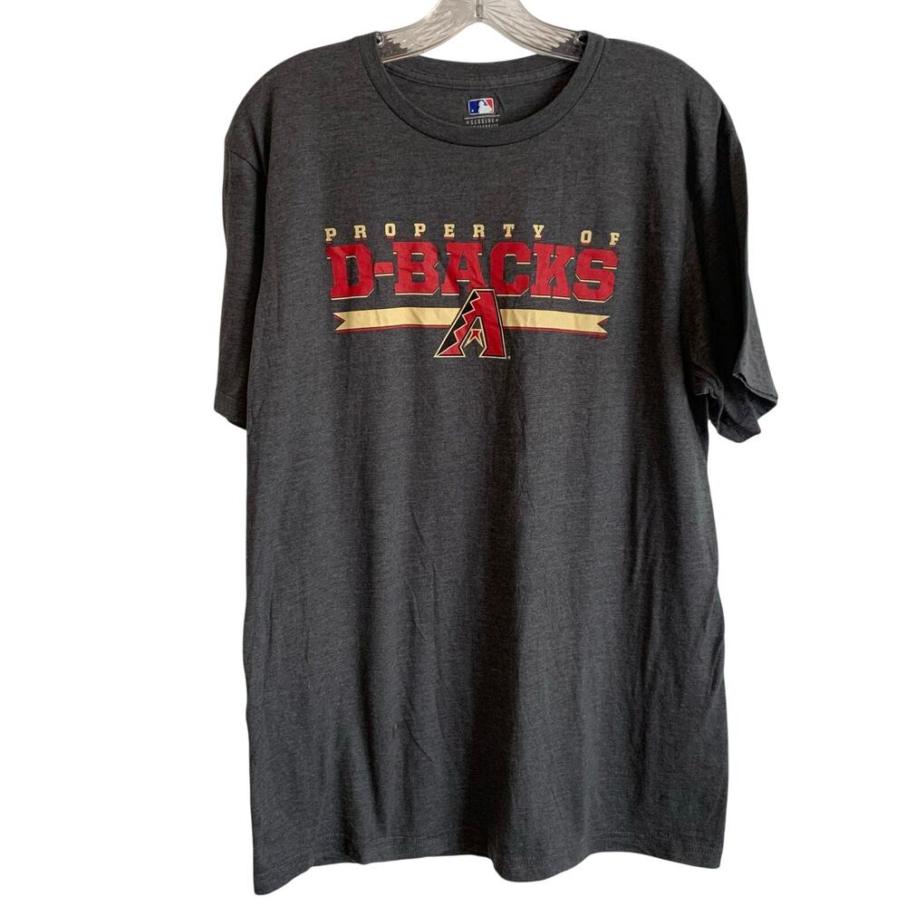 MLB Arizona Diamondbacks Mens Large Property of D-Backs Gray Short Sleeve Tee
